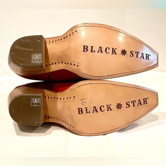 NEW — Black Star Matador Western Booties Cherry Red Size 11 - Picture 13 of 14